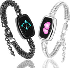 Long-distance touch bracelet, vibrates and glows, suitable for couples in love, sends SOS SMS, relationship bracelet, Velentine gift for girlfriend or boyfriend.