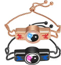 Long-distance couple's remote interactive smart mind-sensing bracelet, a pair of vibrating bracelets, a Valentine's Day gift.