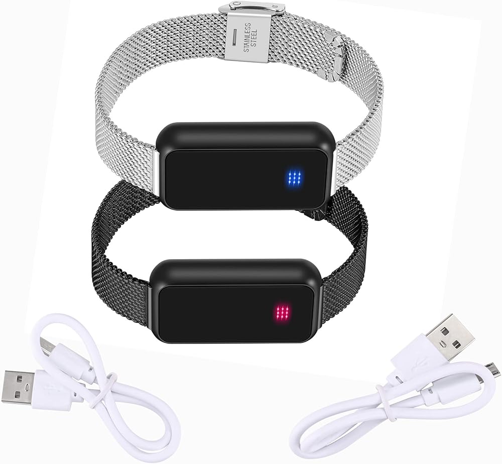 Long-distance touch bracelet, vibrates and glows, suitable for couples in love, sends SOS SMS, relationship bracelet, Velentine gift for girlfriend or boyfriend.